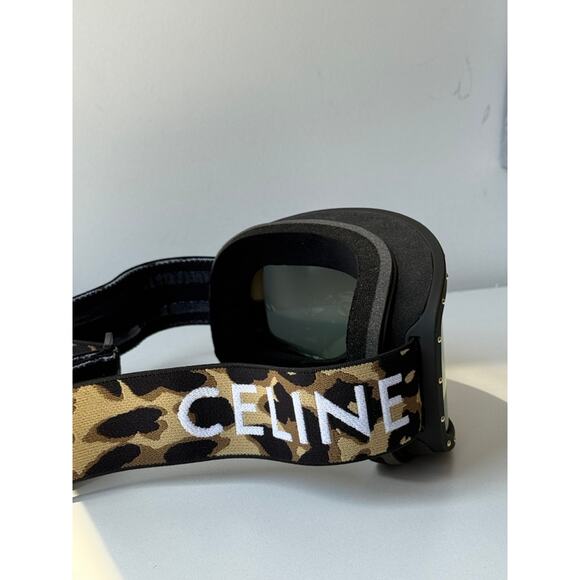 *NO BOX* NEW Celine CL40196U Black Gold Cheetah Mirrored...
